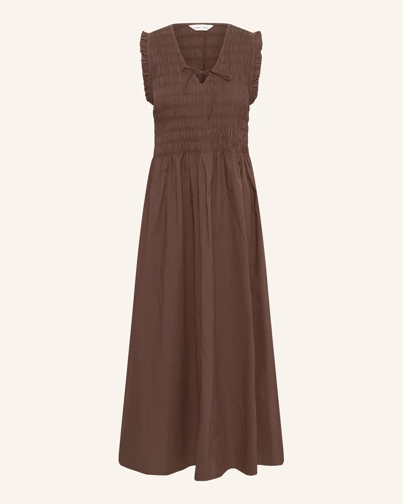 Part Two Kleid Borgnettepw Mit Rüschen braun Dunkelbraun