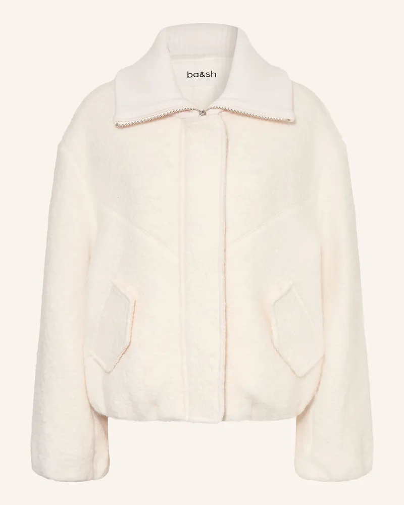 ba&sh Teddyfell-Jacke Vito weiss Ecru