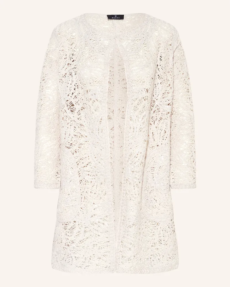 monari Häkeljacke mit Pailletten Nude