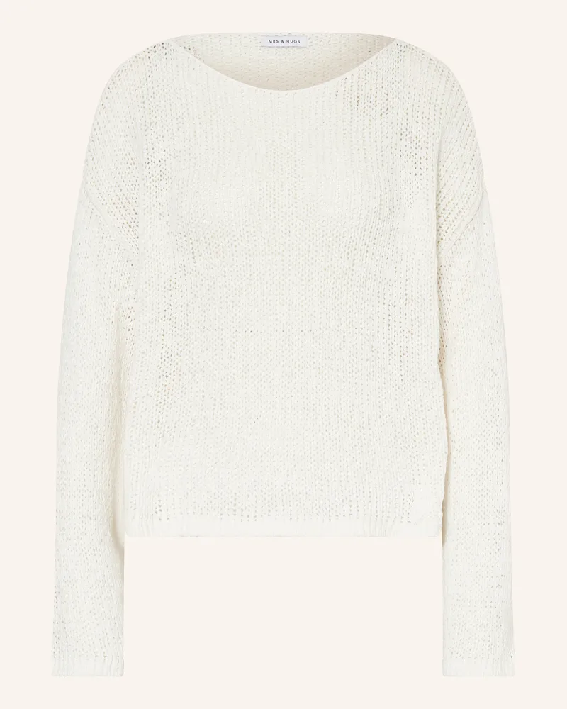 Mrs & HUGS Pullover weiss Weiss