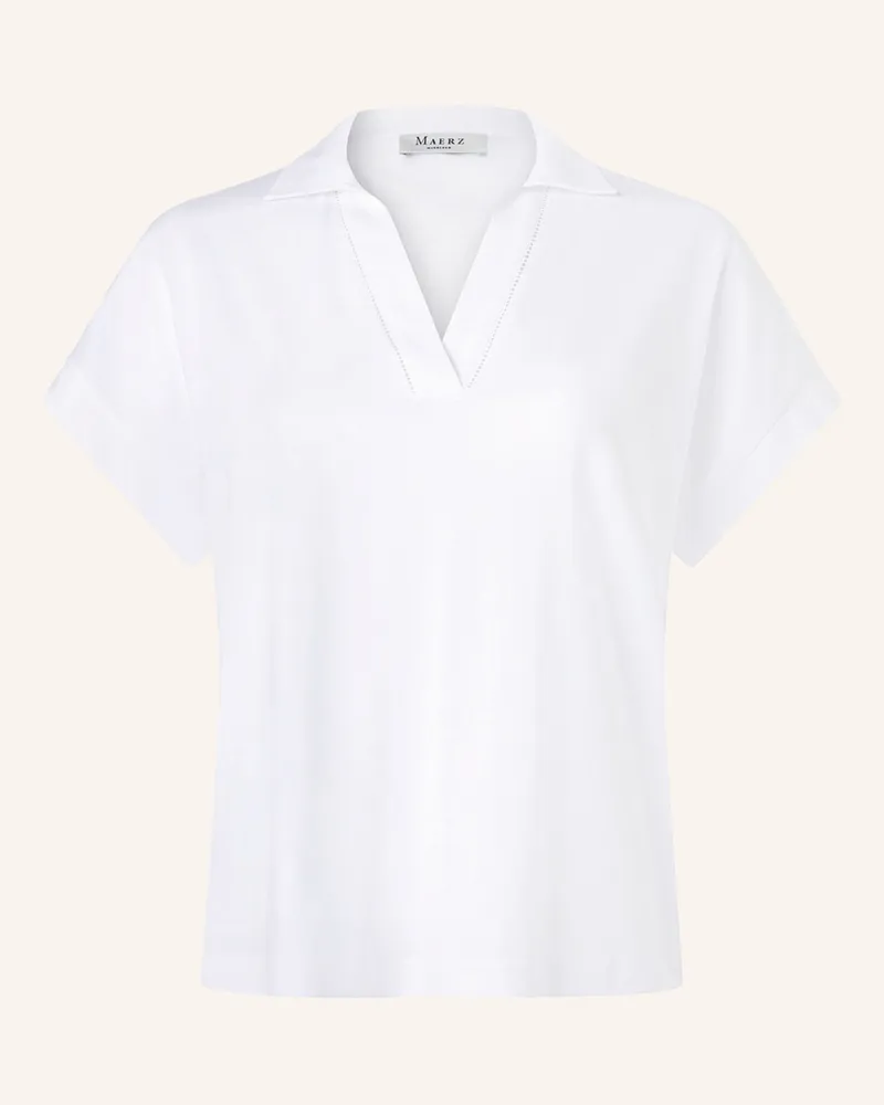 Maerz Jersey-Poloshirt weiss Weiss