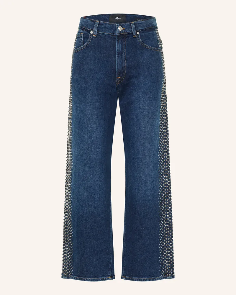 7 for all mankind Straight Jeans Stovepipe Mit Nieten blau 3s5