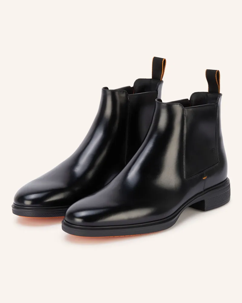 Santoni Chelsea-Boots Easy schwarz Schwarz
