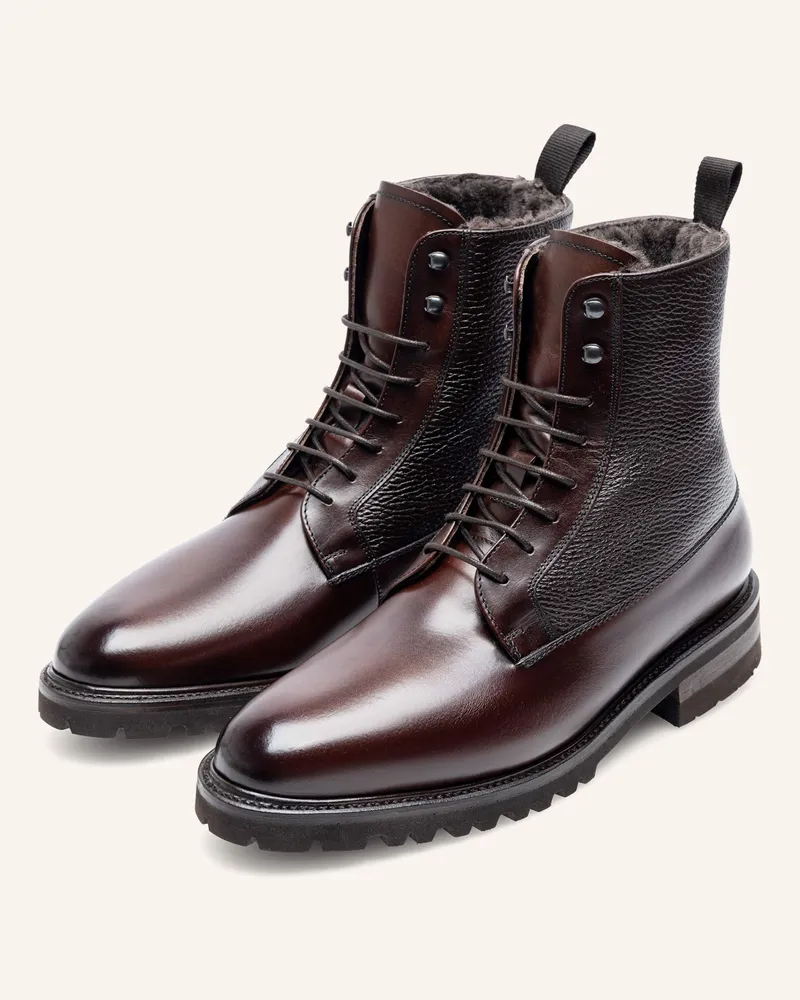 Henry Stevens Schnürboots WINSTON PDB5 Dunkelbraun
