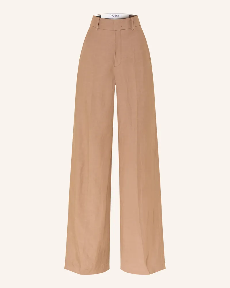 Rossi Marlenehose Ivon Mit Leinen braun Braun