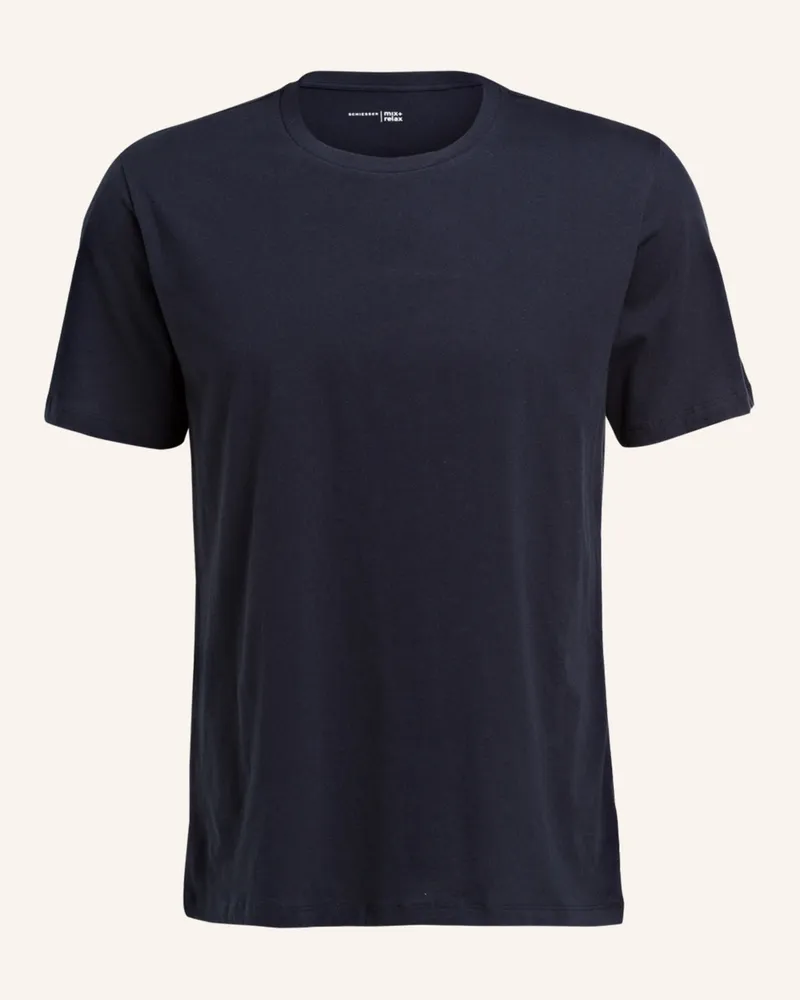 Schiesser Schlafshirt MIX+RELAX Dunkelblau