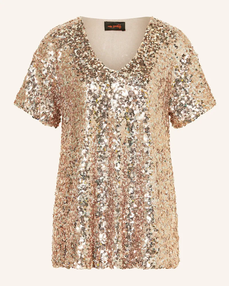 Miss Goodlife Blusenshirt Mit Pailletten beige Roségold