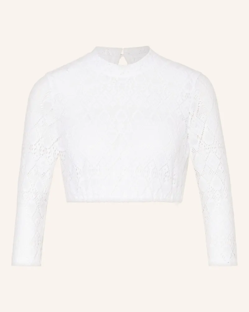 WALDORFF Dirndlbluse Aus Spitze weiss Weiss