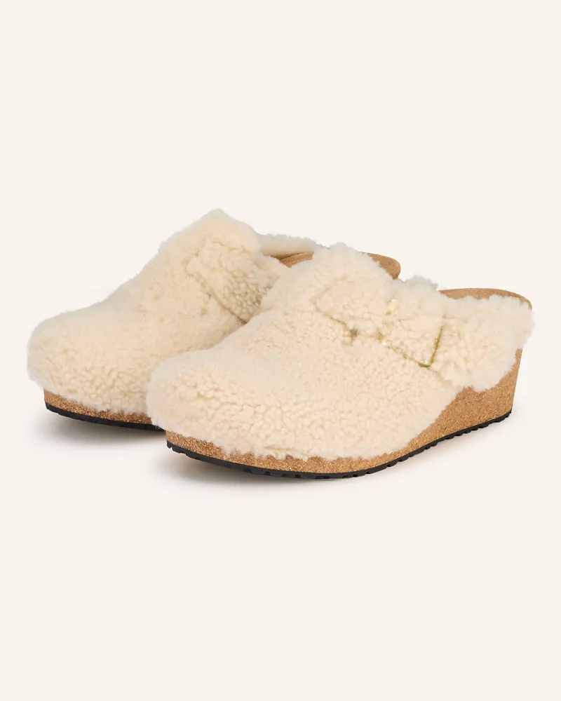 Birkenstock Plateau-Mules FANNY TEDDY Ecru