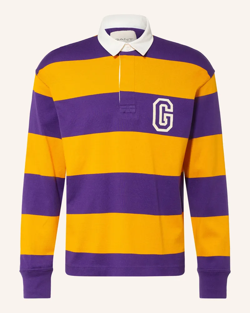 Gant Rugbyshirt lila Dunkellila