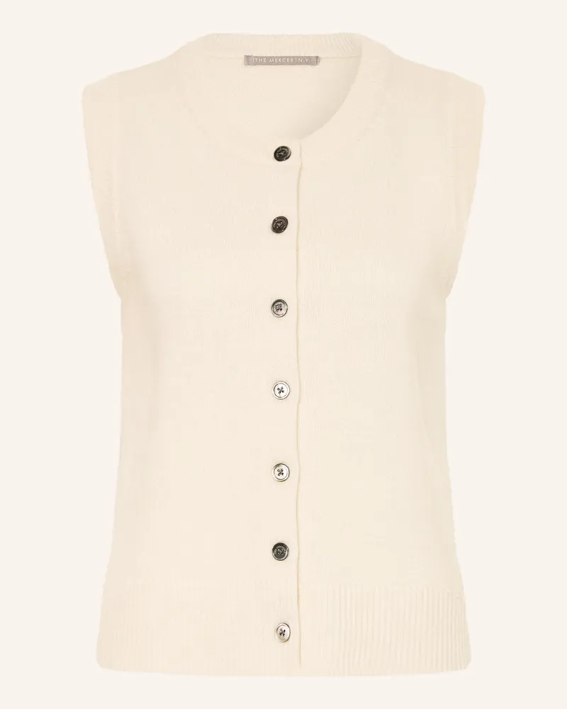(THE MERCER) N.Y. Strickweste Aus Cashmere weiss Ecru