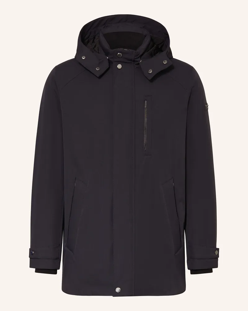 Bugatti Parka mit abnehmbarer Kapuze Dunkelblau