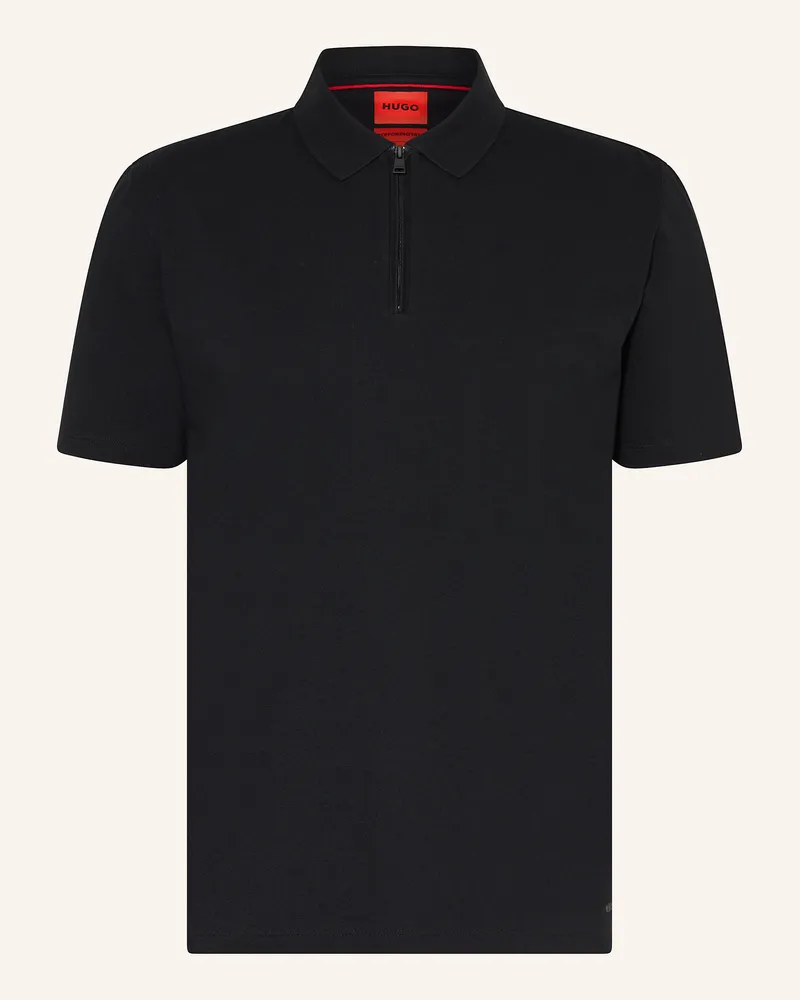 HUGO BOSS Jersey-Poloshirt DEKOK Regular Fit Schwarz