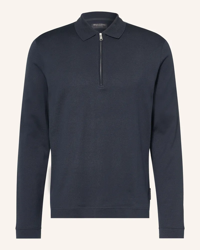 Marc O'Polo Jersey-Poloshirt Regular Fit blau Dunkelblau