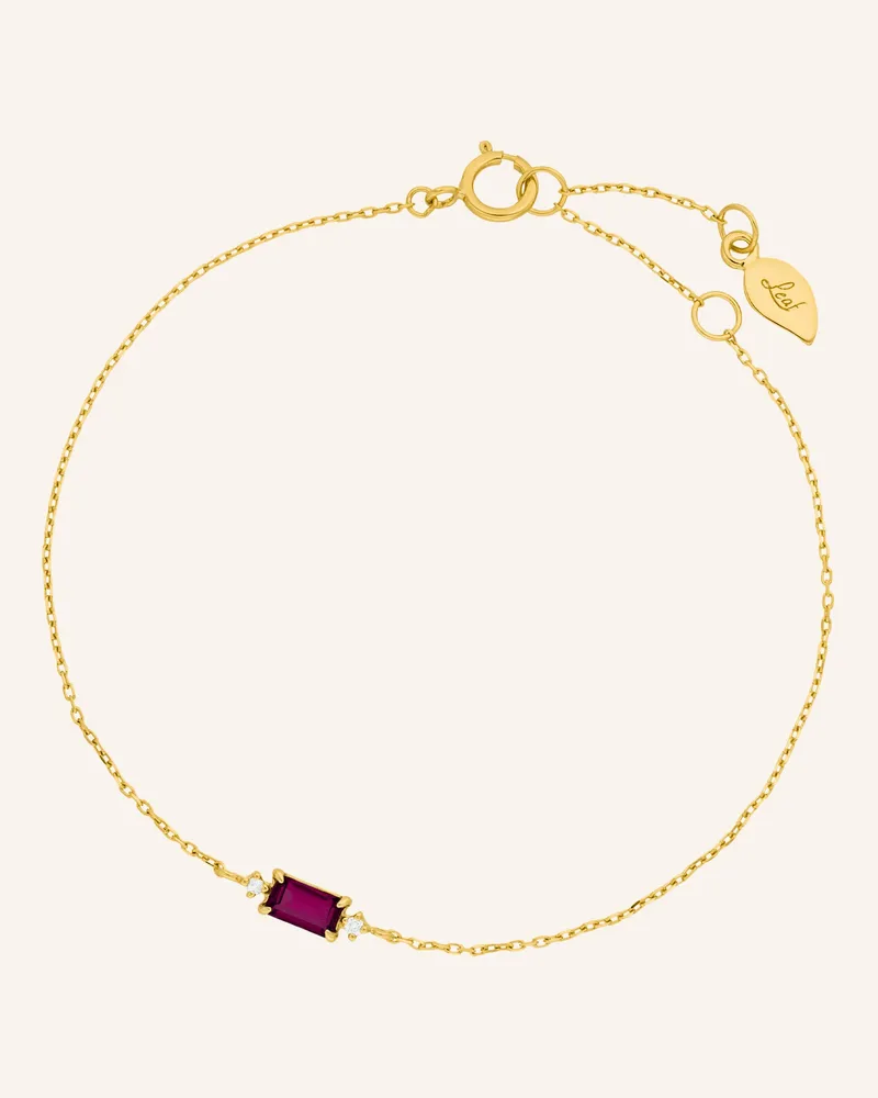 Leaf Armband Rhodolith Aus 14 Karat Gelbgold gold Gold