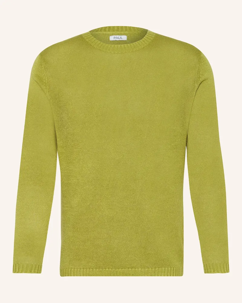 paul Leinenpullover Grün