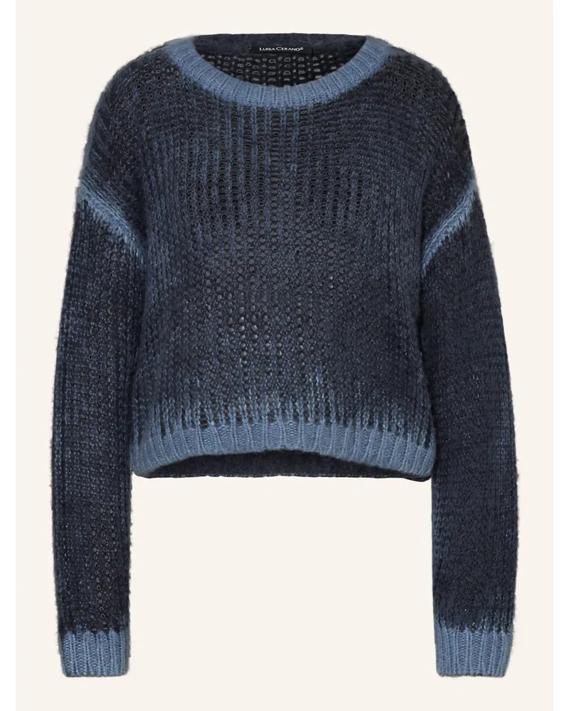 Luisa Cerano Pullover mit Alpaka Blau