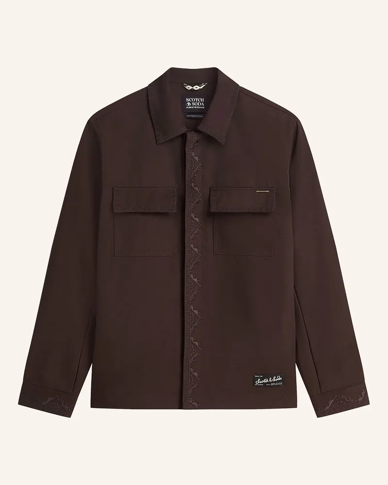 Scotch&Soda Overshirt braun Dunkelbraun