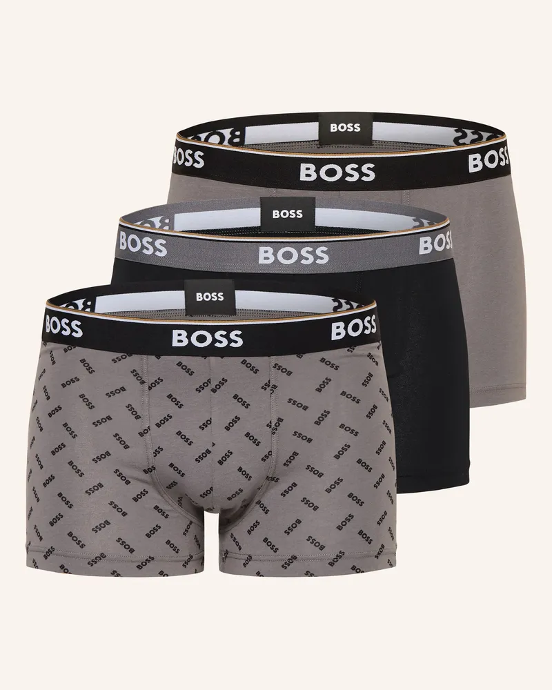 HUGO BOSS 3er-Pack Boxershorts Power grau Grau