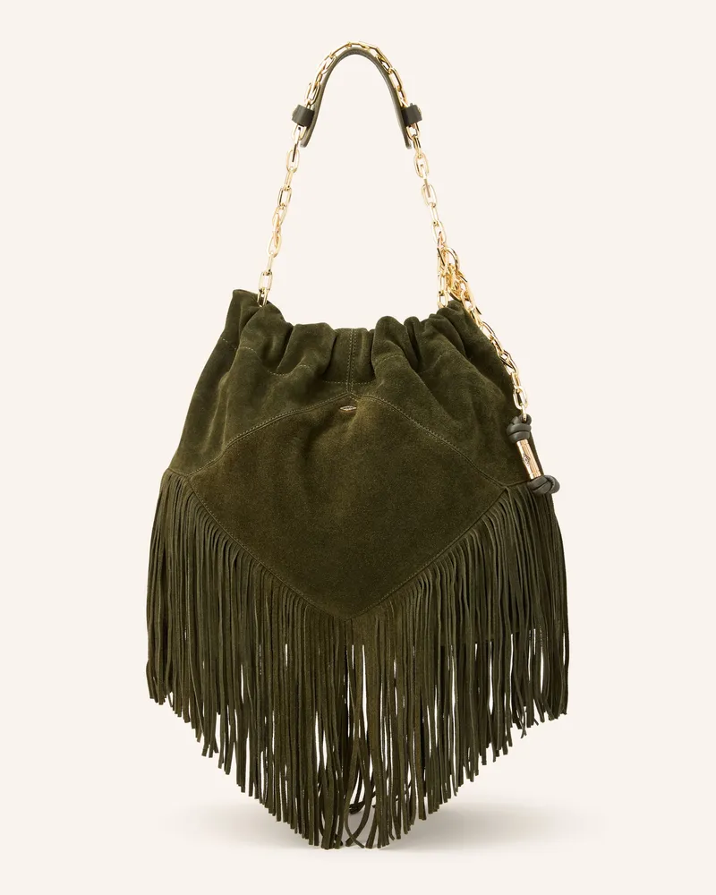 ba&sh Schultertasche JUNE MEDIUM Dunkelgrün