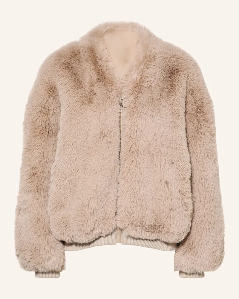 FRANKIE Shop Kunstfell-Jacke Vera beige Beige
