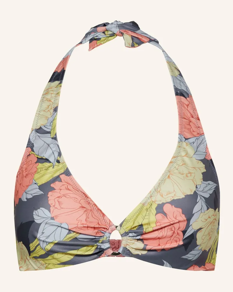 Lidea Neckholder-Bikini-Top FLOWER NOSTALGIA Grau