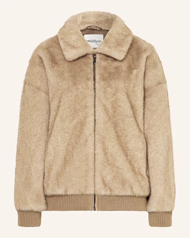 ottod’Ame Kunstfell-Jacke Beige