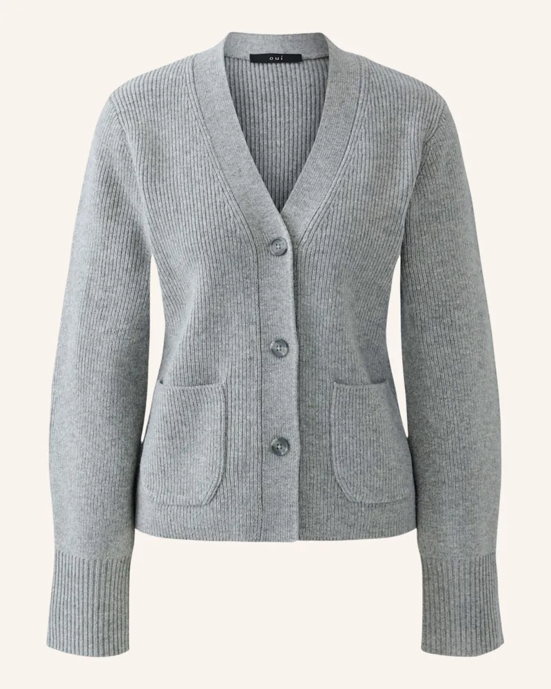 Oui  Strickjacke grau Grau