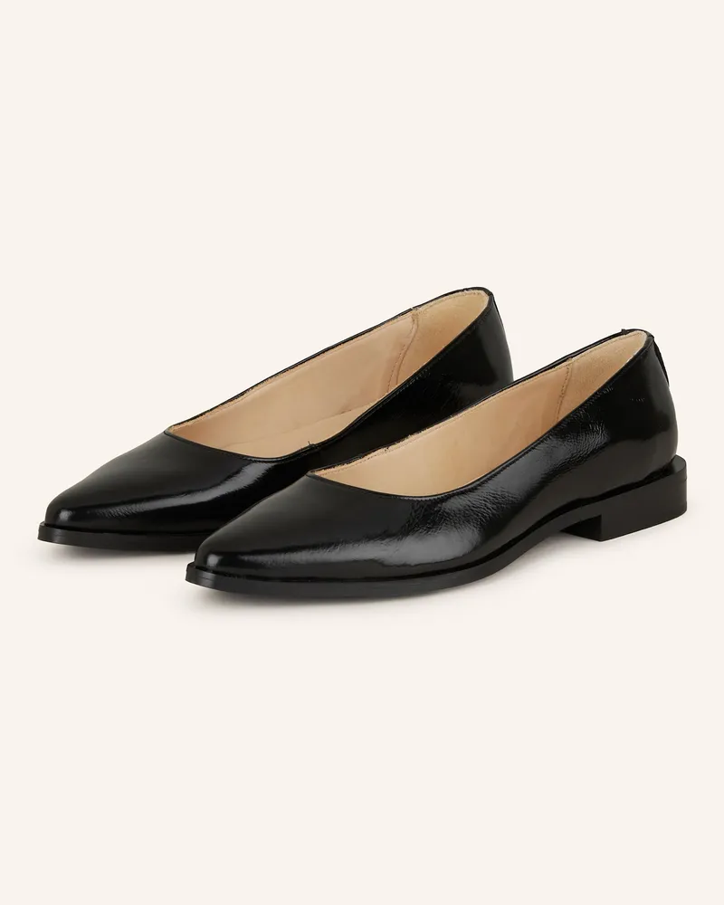 Mrs & HUGS Lackballerinas schwarz Schwarz