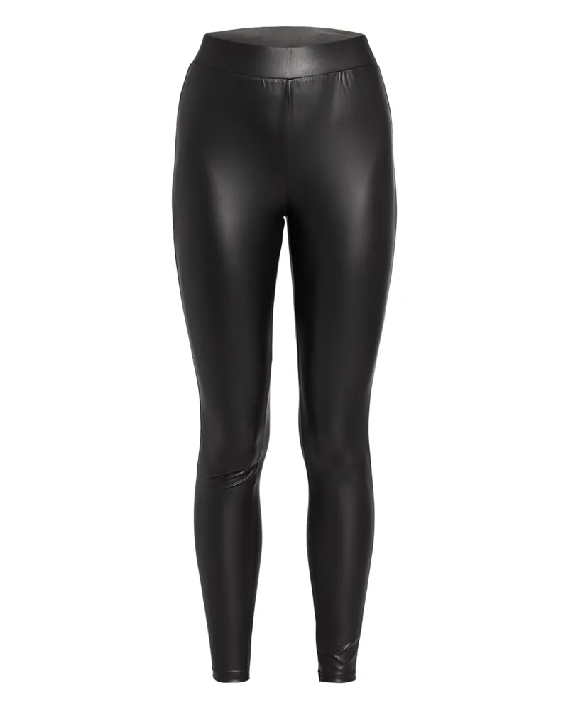 only Leggings in Lederoptik Schwarz