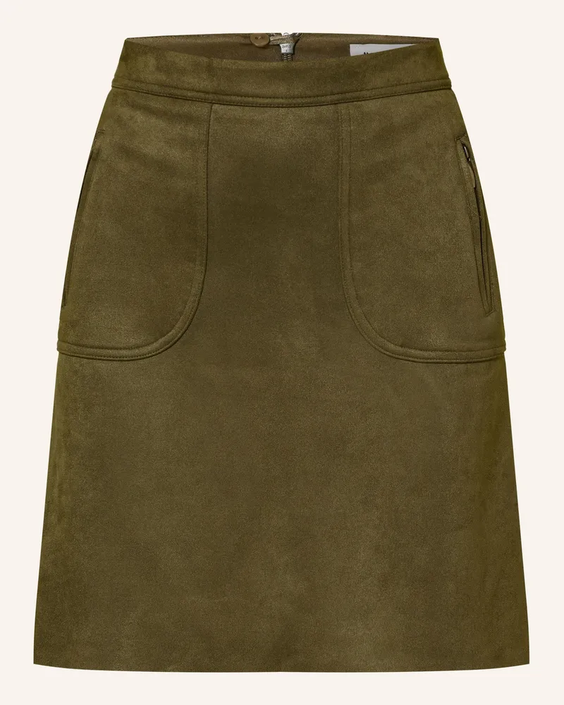 More & More Rock in Lederoptik Khaki