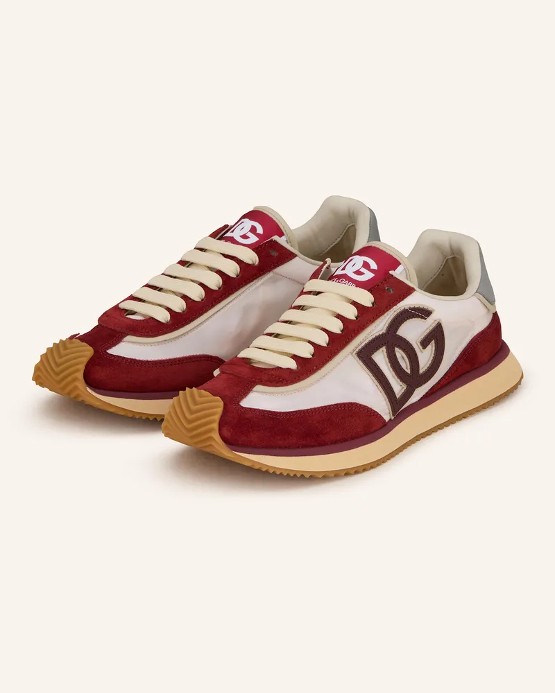 Dolce & Gabbana Sneaker Dg Cushion weiss Dunkelrot
