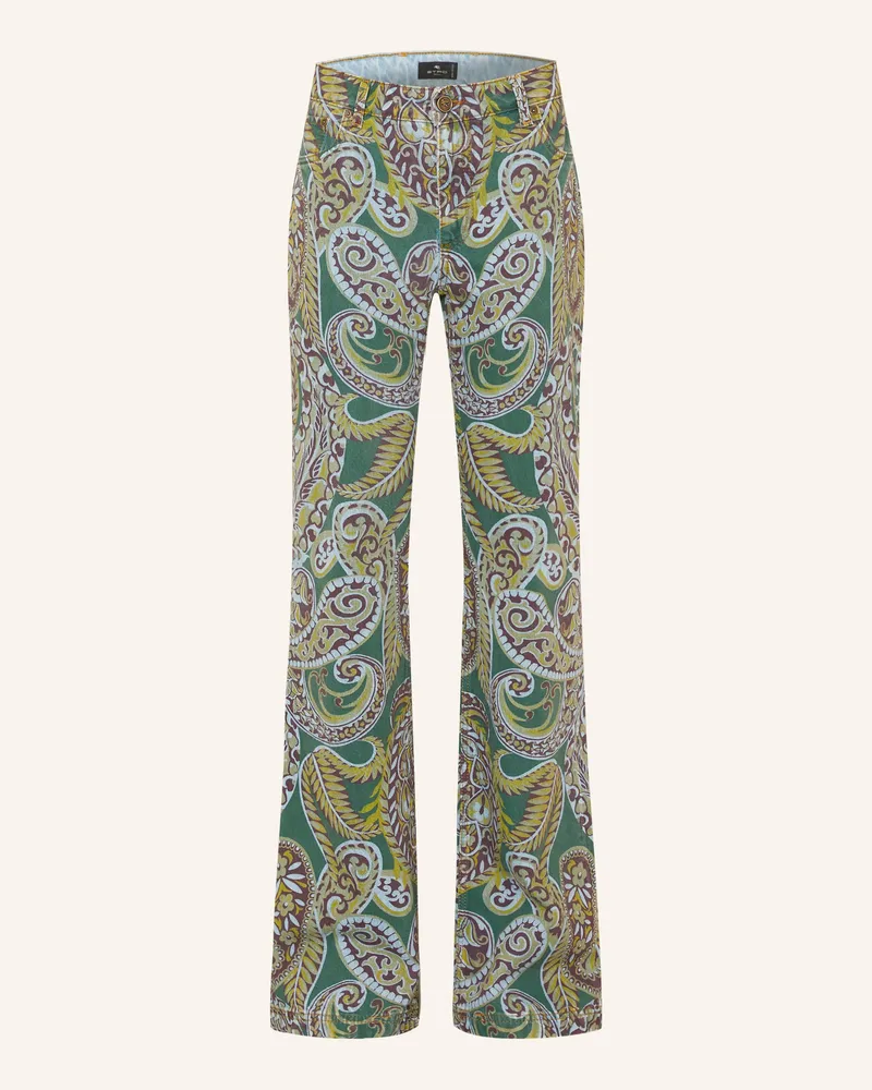 Etro Flared Leg Jeans gruen X0890