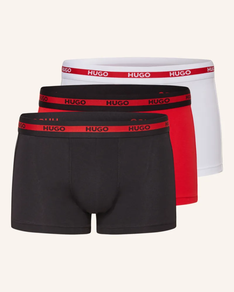 HUGO BOSS 3er-Pack Boxershorts Triplet Planet rot Weiss