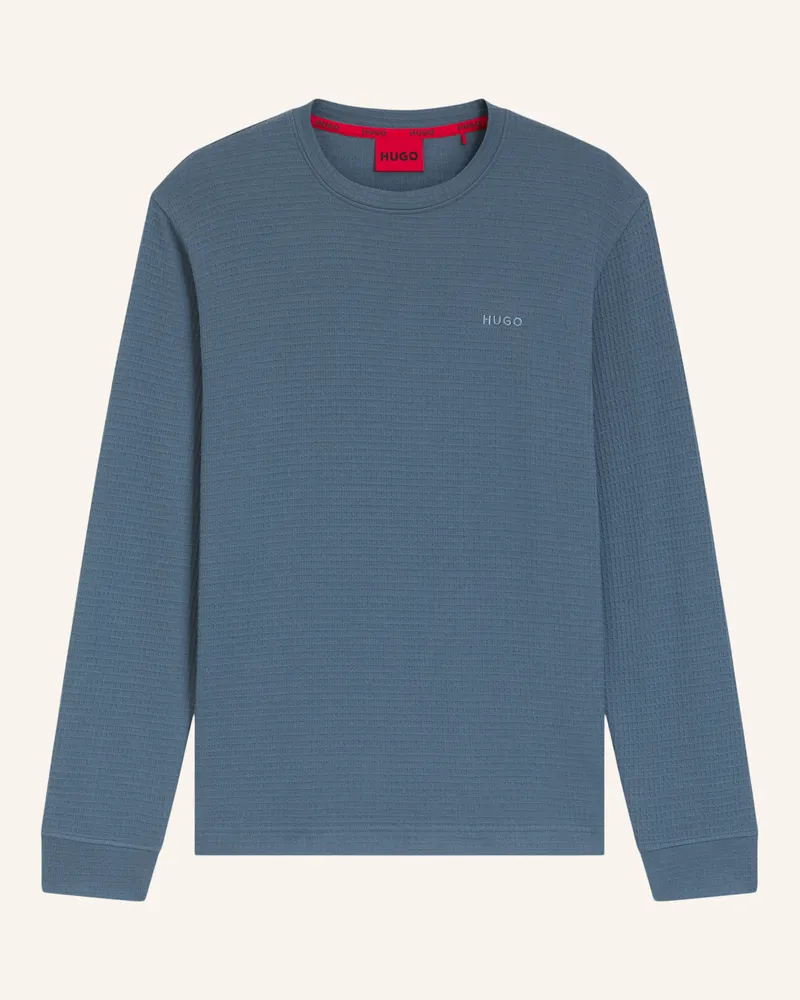 HUGO BOSS Pyjama-Oberteil Austin Ls Shirt Regular Fit blau Blau