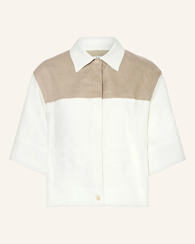 Max Mara Leinen-Overjacket RADIOSO Ecru