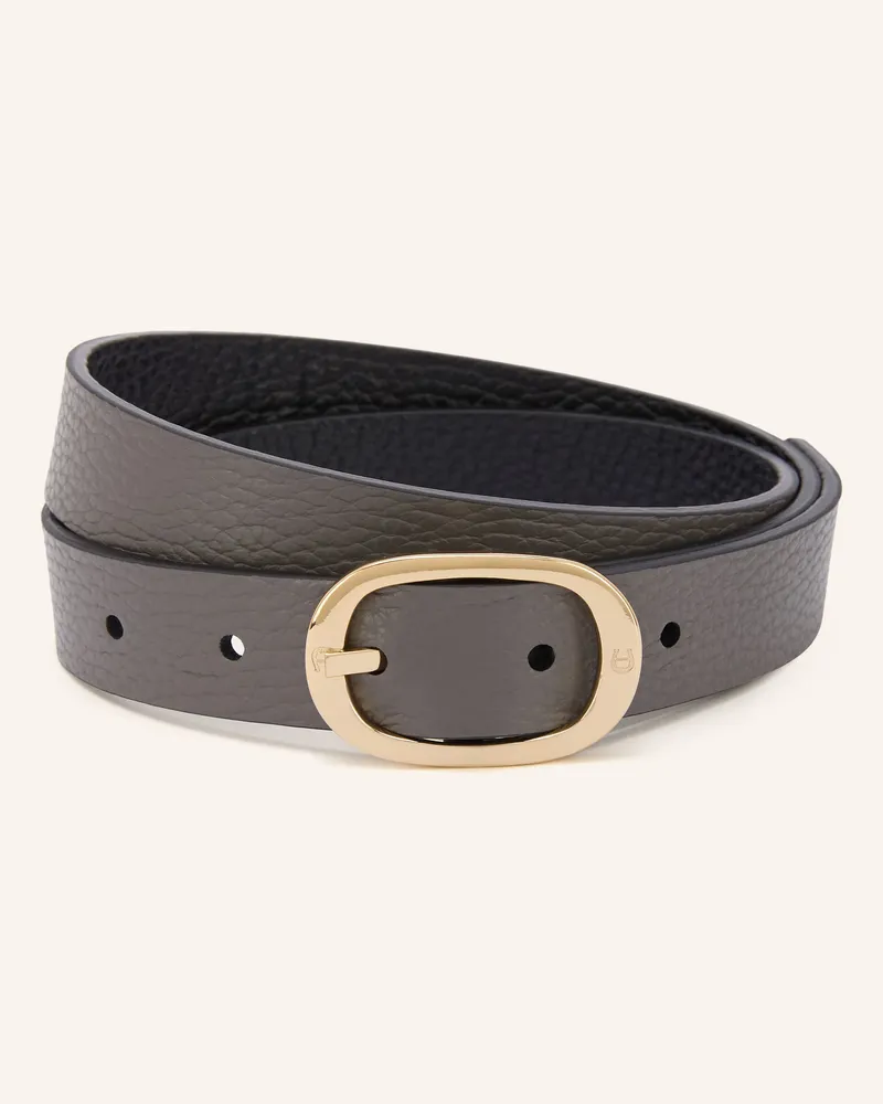Aigner Ledergürtel Casual Zum Wenden grau Grau