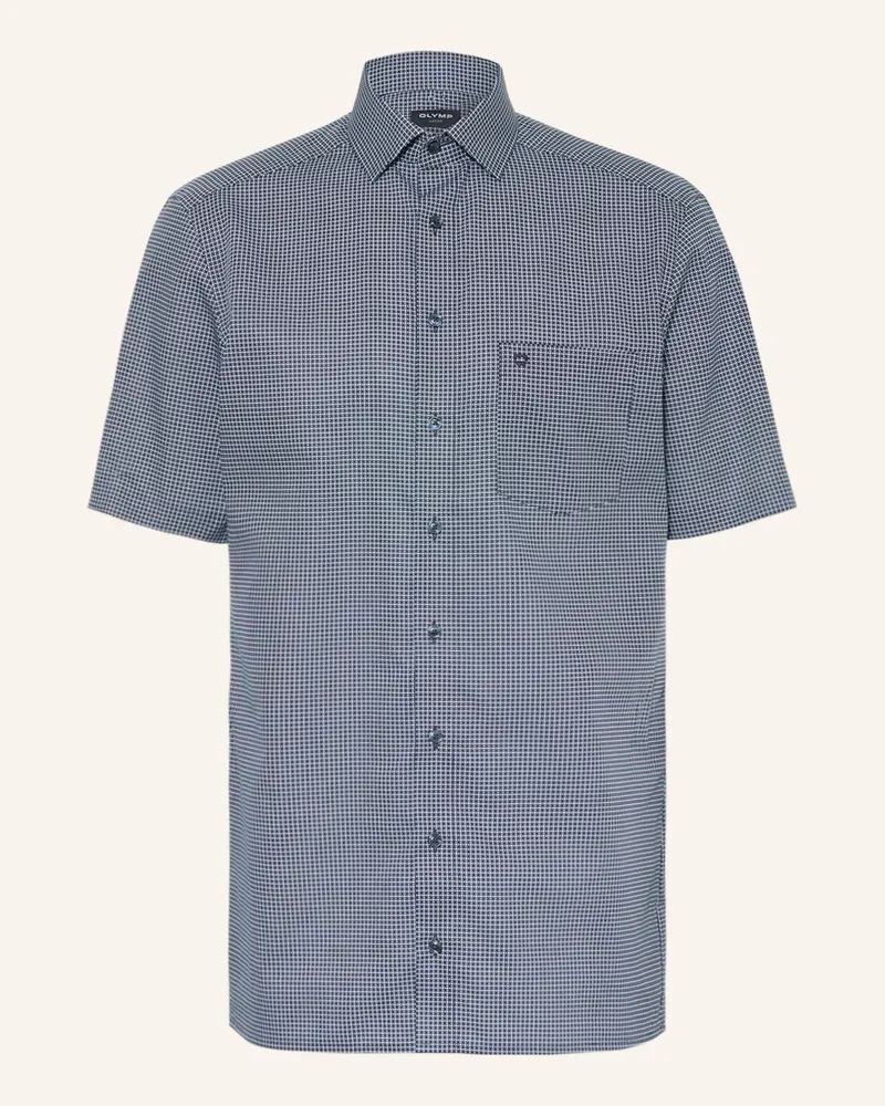 Olymp Kurzarm-Hemd Luxor Modern Fit blau Dunkelblau