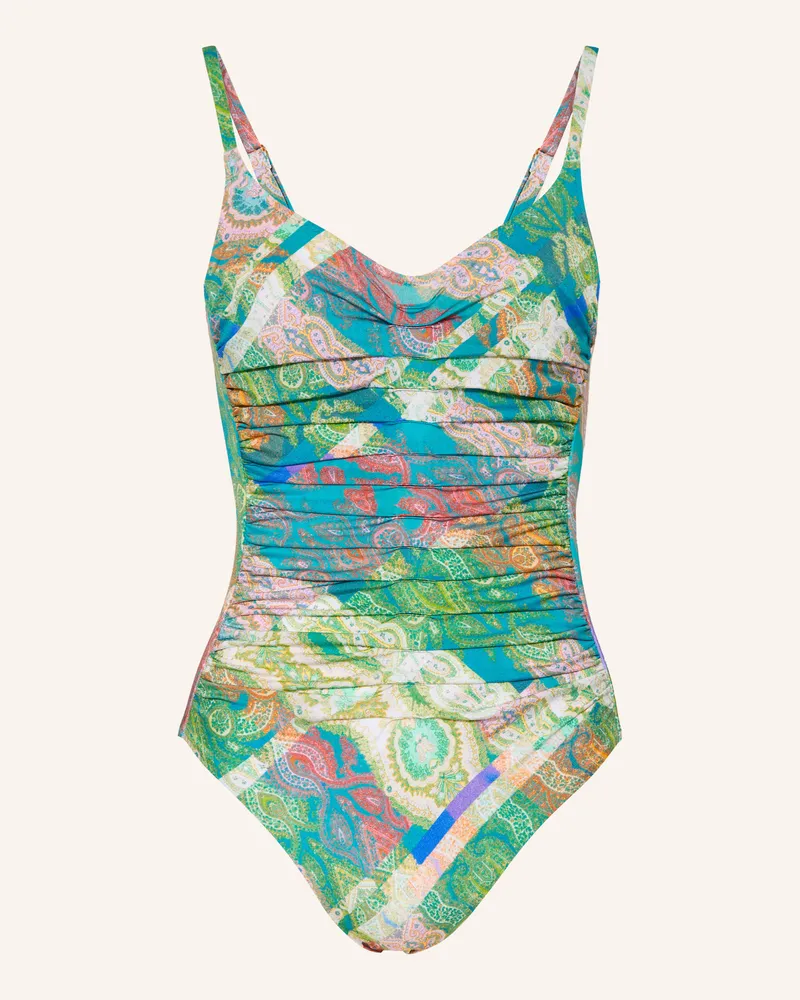 Maryan Mehlhorn Bügel-Badeanzug Jacquard blau Blau
