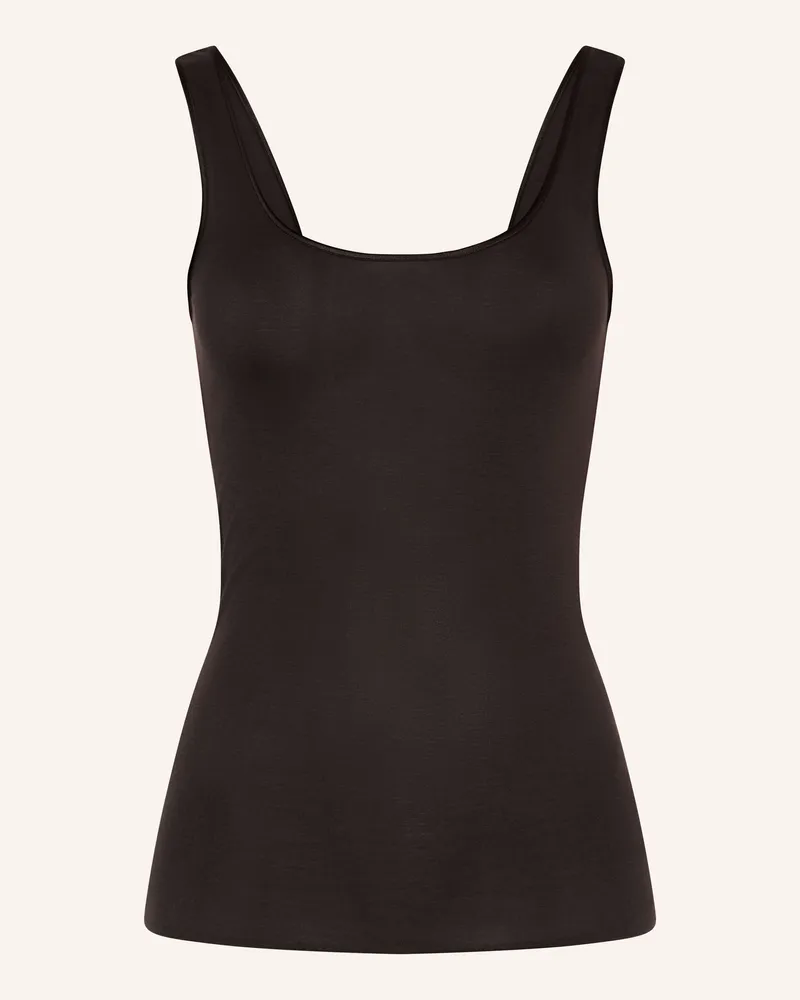 Hanro Top Cotton Seamless braun Dunkelbraun