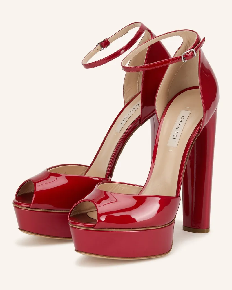 Casadei Plateau-Sandaletten Samurai rot Dunkelrot