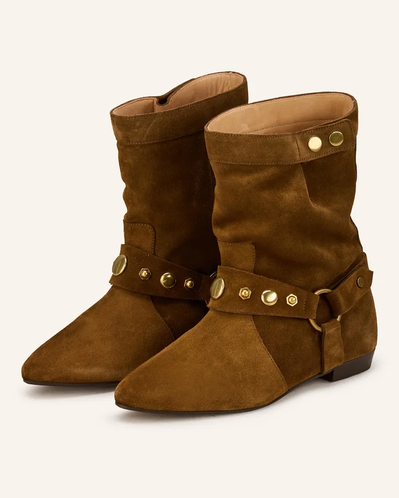 Isabel Marant Stiefeletten STANIA mit Nieten Braun