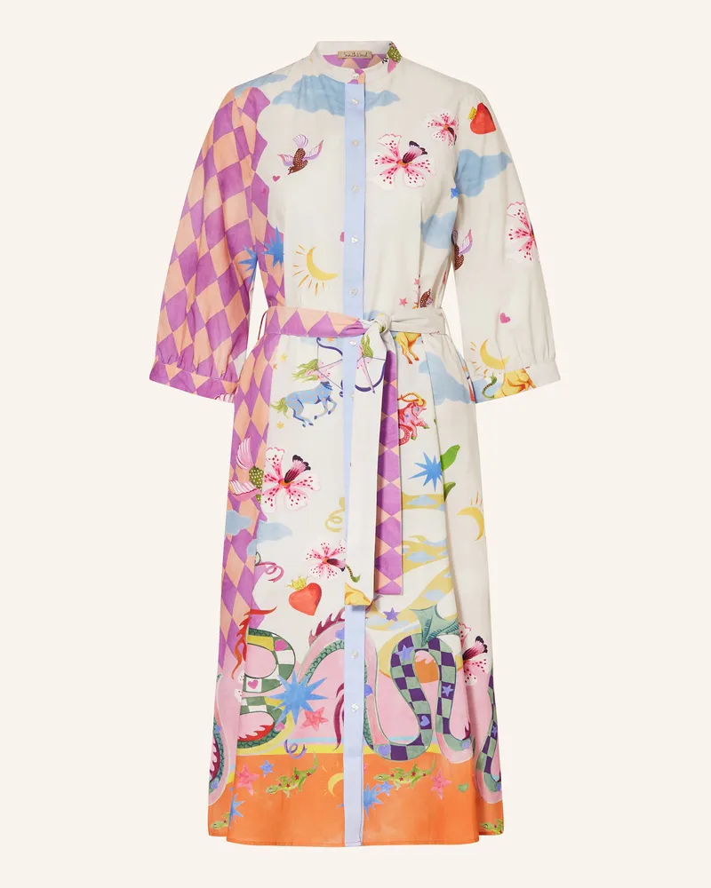 Smith & Soul Hemdblusenkleid mit 3/4-Arm Creme