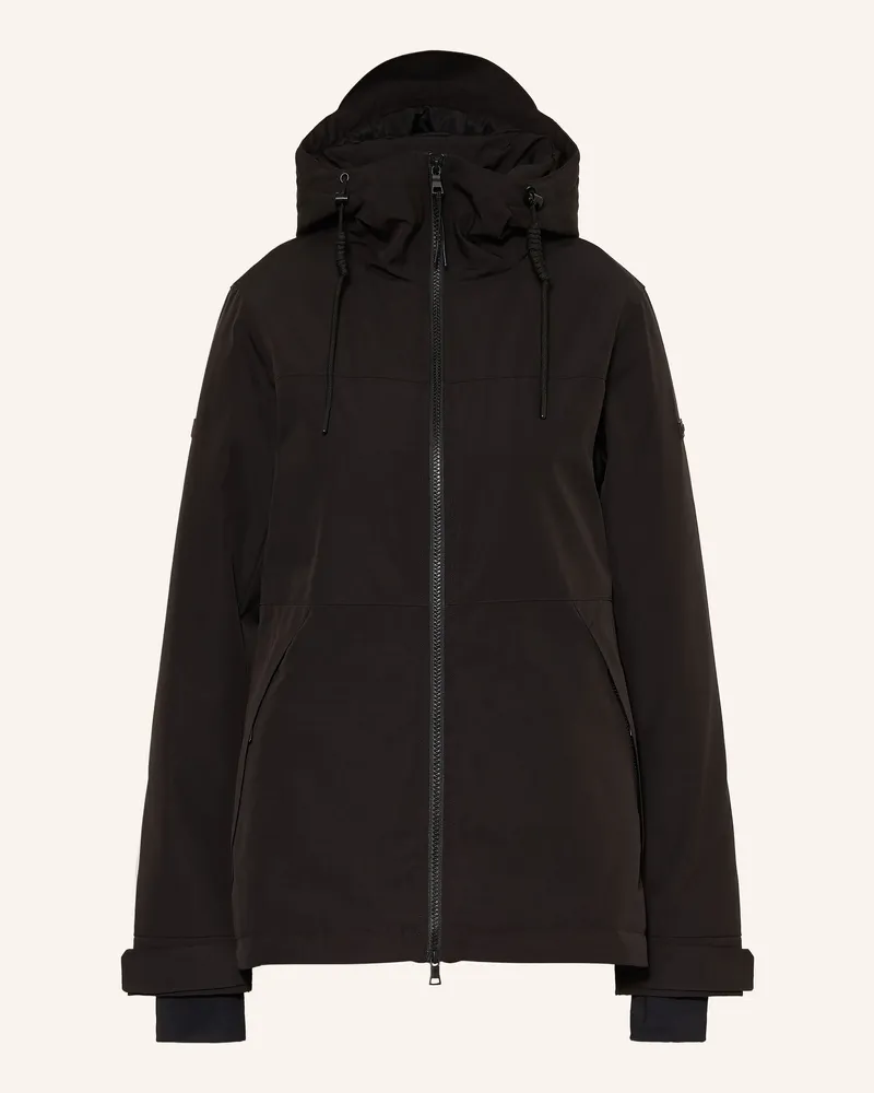 Mrs & HUGS Skijacke schwarz Schwarz