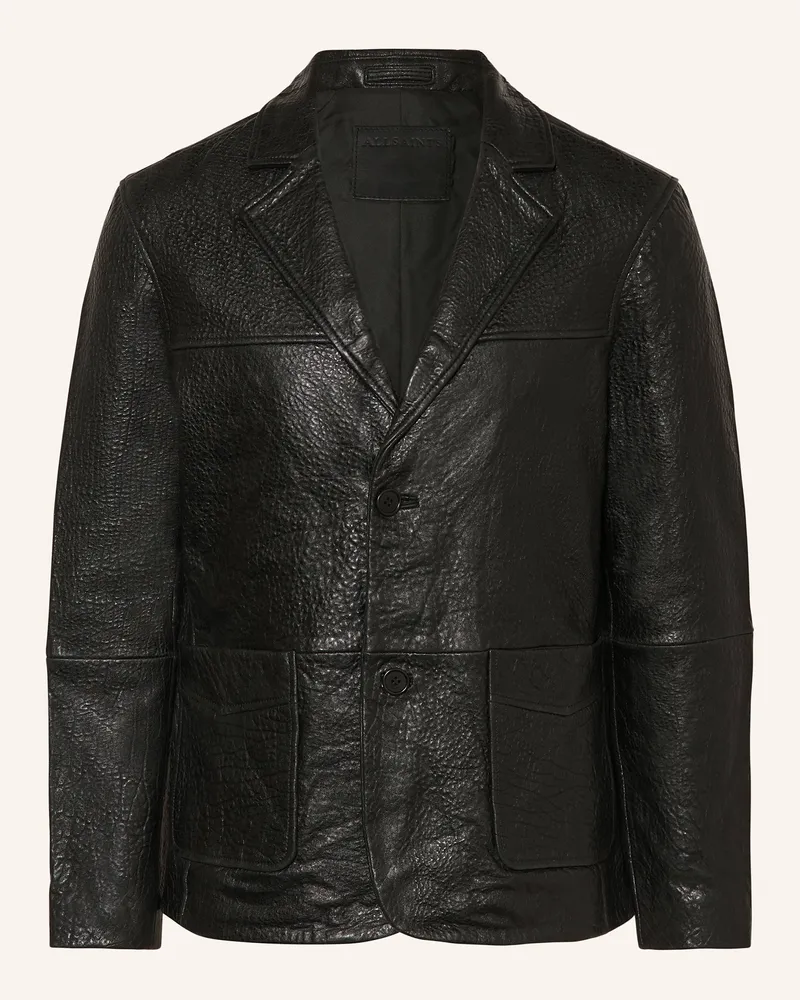 AllSaints Ledersakko SHADWELL Regular Fit Schwarz