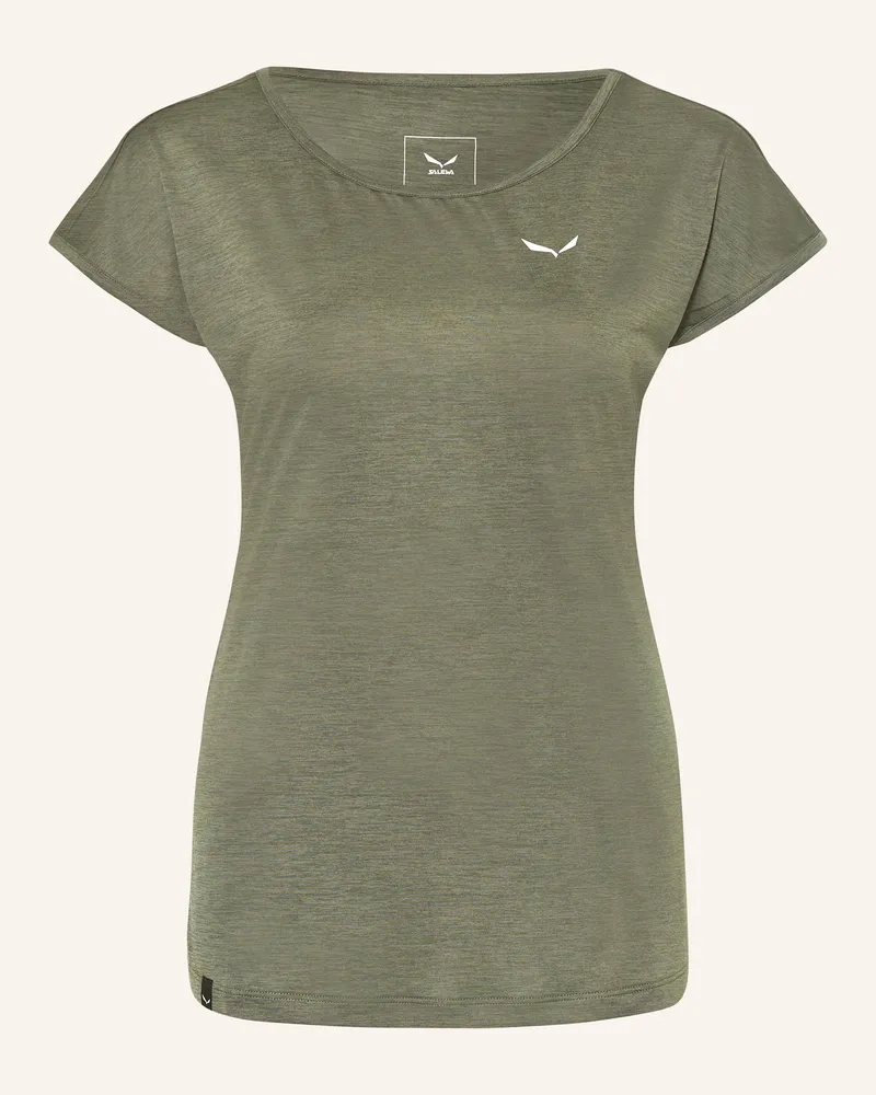 Salewa T-Shirt PUEZ MELANGE DRY'TON Khaki