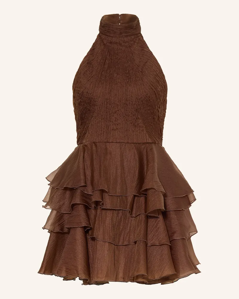 Aje. Cocktailkleid Fayette Mit Volants braun Dunkelbraun