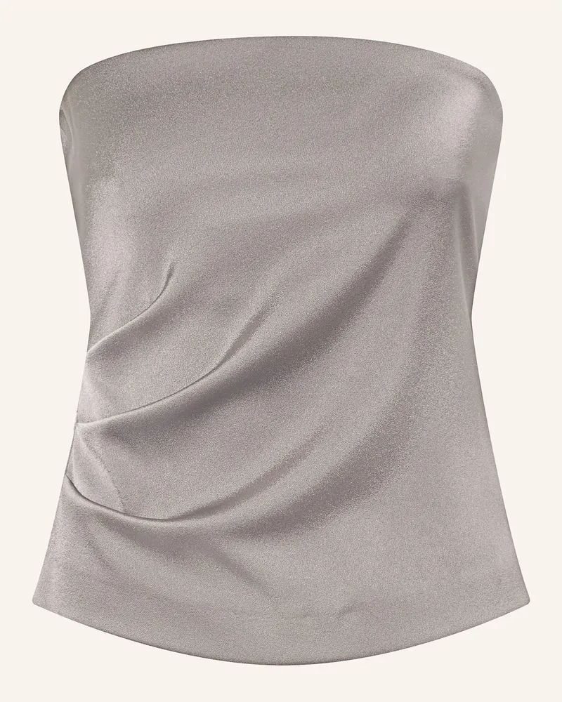 Luisa Cerano Off-Shoulder-Top silber Taupe
