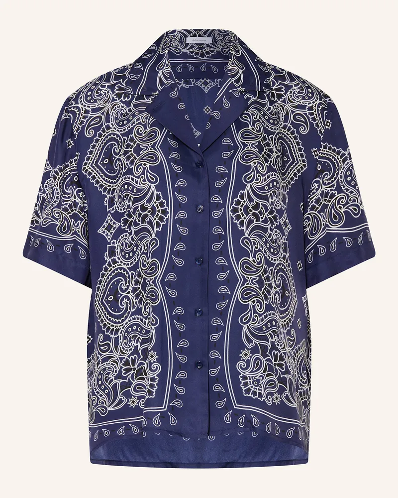 Darling Harbour Bluse Mit Seide blau Navy