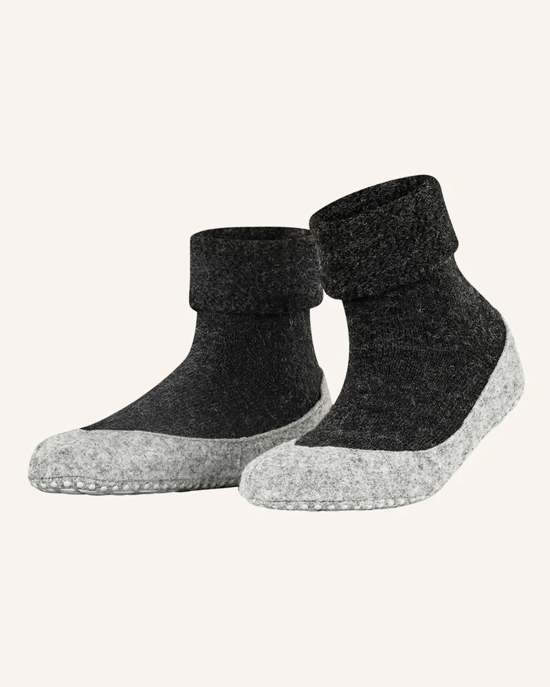 Falke Stoppersocken Cosyshoe Aus Merinowolle grau 3099